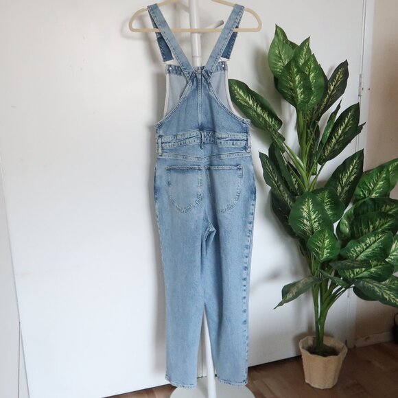 Free People Light Wash Denim Jumpsuit Jean Overalls Casual Boho Size 29 - Picture 3 of 8